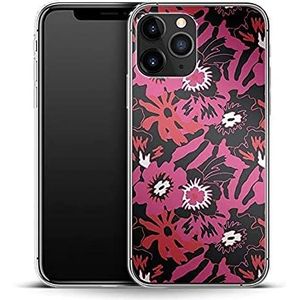 caseable Apple iPhone 12/12 Pro telefoonhoes - siliconen beschermhoes - schokabsorberend en krasbestendig oppervlak - kleurrijk design - Flower Works - bloemen bloemen bloemen