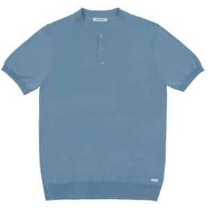 Gianni Lupo GL509S T-shirt, lichtblauw, M heren, Hemelsblauw.