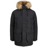 JACK & JONES - Winterparka 'CAMP' - Lichtbruin - Met Capuchon en Nepbont Kraag