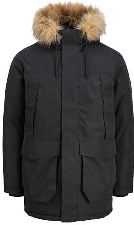 JACK & JONES - Winterparka 'CAMP' - Lichtbruin - Met Capuchon en Nepbont Kraag
