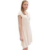 Bandeaujurk - Zomer - Viscose en Linnen - Knoopsluiting en Plooien