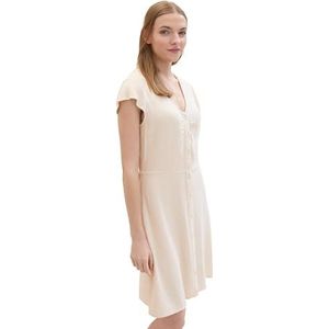 Bandeaujurk - Zomer - Viscose en Linnen - Knoopsluiting en Plooien