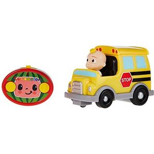 Jada Toys 253254003 - Cocomelón Schoolbus met geluid,18 cm, Geel, 2.4GHz, Bestuurbare auto