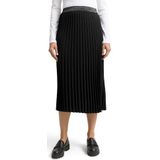 Tom Tailor - Plissérok - Effen - Knielang - Uitlopend - Elastische Band