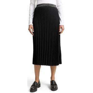 Tom Tailor - Plissérok - Effen - Knielang - Uitlopend - Elastische Band