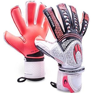 HO Soccer Ikarus Roll Negative Warning Supra Grip Keepershandschoenen, uniseks, volwassenen, wit/zwart, maat 7,5