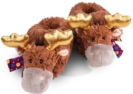 NICI - Pantoffels - Bruin - Eland Thure - Duurzame Warme Knuffelpantoffels voor Jongens en Meisjes
