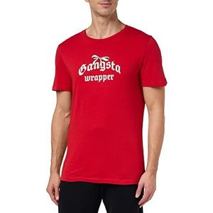 Jack & Jones Jorelfen Tee Ss Crew Neck Xmas T-shirt voor heren, scarlet sage, S