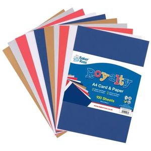 Baker Ross A4 Jubilee Card en Papier - Pack van 100, Ambachtelijke benodigdheden, Kids Crafts, (PJ109)