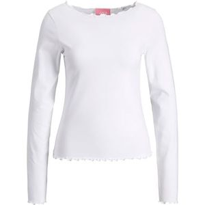 Jack & Jones - Jxgigi STR Ls Babylock T-shirt - Wit - Longsleeves