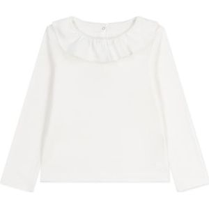 Petit Bateau T-shirt voor kinderen, lange mouwen, van effen katoen, Marshmallow, 3 Jaren