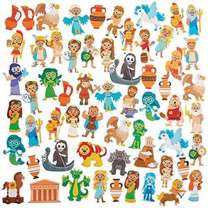 Baker Ross FX611 Griekse Mythologie Schuim Stickers - Set van 200, Stickers voor Kinderen Kunst en Knutselen