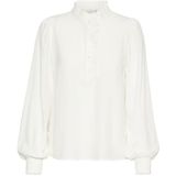 Blouse - Effen - Gevoerd - Lange Mouw - Normale Pasvorm