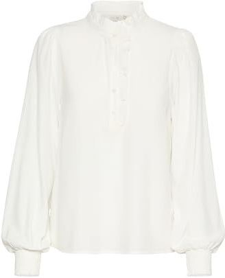 Blouse - Effen - Gevoerd - Lange Mouw - Normale Pasvorm