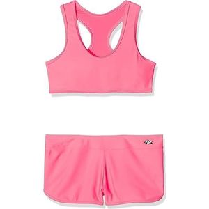Haute pression Tweedelige set voor meisjes, effen, bikini, Neon Roze., 14 Jaren