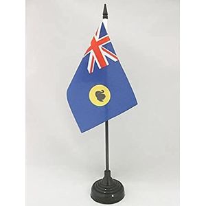 West-Australië Tafelvlag 15x10 cm - West-Australië - Zandloper Bureauvlag 15 x 10 cm - Zwarte plastic stok en voet - AZ FLAG