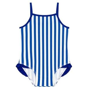Petit Bateau 1-delig badpak voor meisjes, Blauw/Wit, 6 Maanden