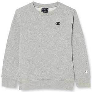 Champion Legacy Legacy Basics B - Ultralight Powerblend Fleece Crewneck Sweatshirt, Grijs Melange Licht, 15-16 Jaar Kinderen FW23, Grigio Melange Chiaro