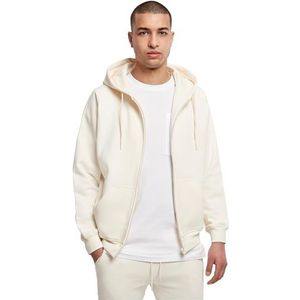 Urban Classics Heren sweatshirt-jack Basic Zip Hoody, verkrijgbaar in 10 kleuren, effen, met capuchon en buiktas, maat S tot 5XL, witzand., M