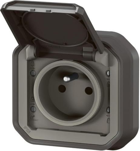 Legrand - Plexo - Stopcontact - Antraciet - Waterdicht 16A Compleet Inbouw