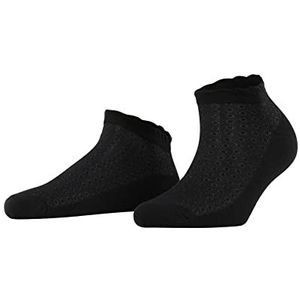 Burlington Dames Korte sokken Montrose W SN Katoen Dun gedessineerd 1 Paar, Zwart (Black 3000) nieuw - milieuvriendelijk, 36-41