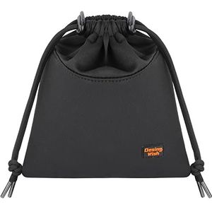 Desing Wish Hoofdtelefoonhoes, lichte draagtas voor hoofdtelefoon, zachte reistas voor luchtkoptelefoon, gaming-headset, nekbeugel (klein zwart)