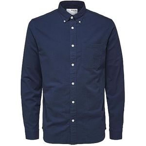 ONLY & SONS Slhregrick-ox Flex Shirt Ls S Noos voor heren, Moonlit Ocean, XL