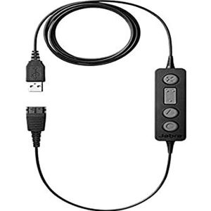 Jabra - Link 260 - USB-adapter - Zwart - Voor bekabelde QD-headsets op PC softphones