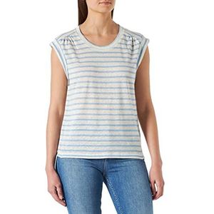 PART TWO Dames Petrypw Ts Relaxed Fit T-Shirt, dusk blue streep, L