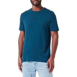 s.Oliver Heren T-shirt korte mouw blauw groen S, blauwgroen, S