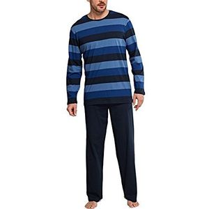 Schiesser Geselecteerde premium pyjama voor heren, lang, tweedelige pyjama, blauw (800), 50
