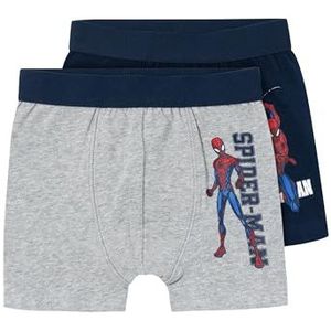 NMMNOZ Spiderman 2P Boxer NOOS MAR, Dark Sapphire/Pack: 2p Drak Sapp+Grey Mel, 104 cm
