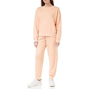 Emporio Armani Underwear Iconic Terry Sweater+Pants Suit, Apricot, L, apricot, L