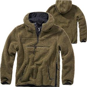 Brandit Teddyfleece worker trui, olijf, L