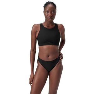 Speedo Effen top met hoge hals en mesh voor dames | Swim Fitness | Stijlvol design, antraciet, XL