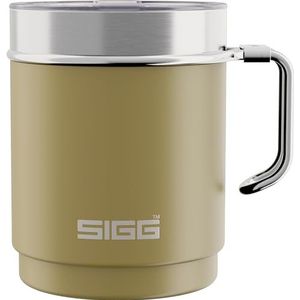 SIGG - Camp thermosbeker - Travel Mug Caramel Sand - Met Tritan deksel - Vaatwasmachinebestendig - Met handvat - BPA-vrij - Dubbelwandig - Wit - 0,36 l