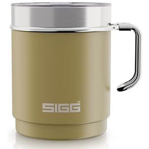 SIGG - Camp thermosbeker - Travel Mug Caramel Sand - Met Tritan deksel - Vaatwasmachinebestendig - Met handvat - BPA-vrij - Dubbelwandig - Wit - 0,36 l