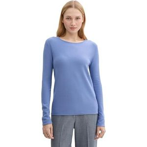 TOM TAILOR Gebreide damestrui met ronde hals, 10436 - Colony Blue, XL