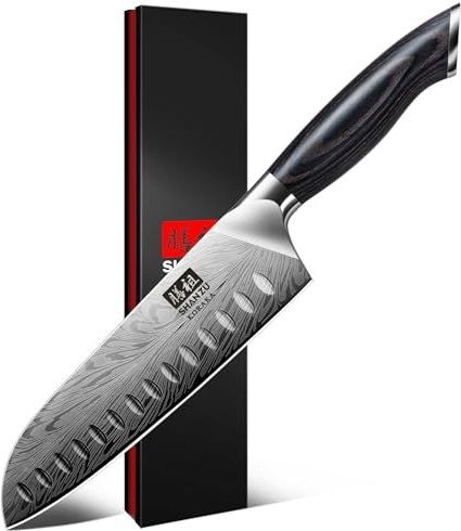 SHAN ZU - Santoku Mes - 20 cm - Poederstaal - Professioneel Keukenmes