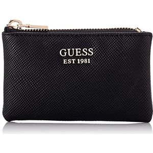 GUESS Laurel Zip Pouch Portemonnee voor dames, Zwart, One Size