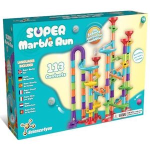 Science4you Science4you Super Marble Run - Knikker Spelen voor Kinderen, 113 Stuks en Knikkers inbegrepen, Educatief Stamspeelgoed voor 3+ jarigen, Cadeau voor Jongens en Meisjes