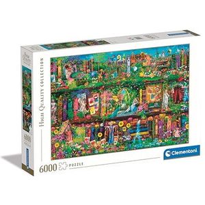 Clementoni Collection-Garden 36532 Legplank 6000 stukjes, horizontaal, illustratie, plezier voor volwassenen, Made in Italy, meerkleurig