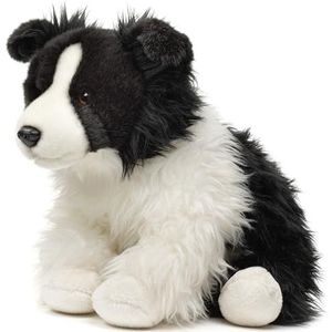 Uni-Toys - Border Collie (zwart-wit), zittend - 26 cm (hoogte) - pluche hond, huisdier - pluche dier, knuffeldier