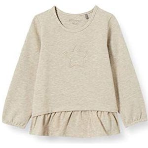 bellybutton Baby-meisjes sweatshirt T-shirt, Madeline Melange|beige, 56 cm