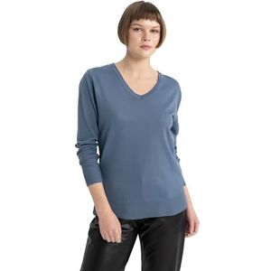 DeFacto Gebreide damesmode - stijlvolle gebreide trui blouses & tunieken voor dames - keuze aan truien - fijn gebreide truien en truien, lila, S