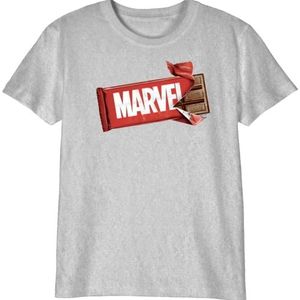 Marvel T-shirt voor jongens, Grijs Melange, 8 Jaren