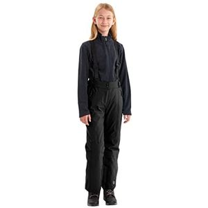 killtec Girl's Skibroek/functionele broek met afritsbaar slabbetje, sneeuwvanger en randbescherming Gandara Jr, black, 116, 31941-000