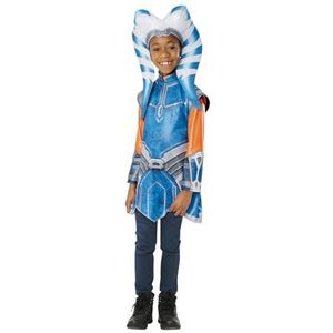 Rubies Ahsoka Tano Classic kostuum voor meisjes en jongens, tuniek en hoofdkleding, officiële Star Wars voor carnaval, Kerstmis, verjaardag, feest en Halloween.