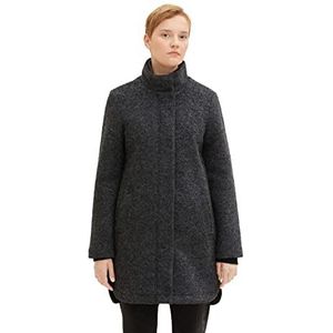 TOM TAILOR Denim Dames boucle mantel 1032674, 10522 - Shale Grey Melange, XS