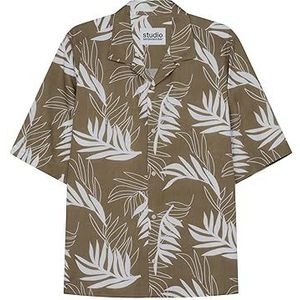 Seidensticker Studio Shirt - Regular Fit - gemakkelijk te strijken - reverskraag - lange mouwen - unisex - 100% Tencel, donkergroen, L